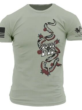 NWT Grunt Style Sage Green 'Join or Die' Short Sleeve Graphic Tee